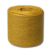 Канат джутовый ДТ тросовой свивки d. 10 мм желтый